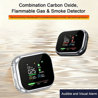 6-in-1 Portable Air Quality Monitor - Indoor CO Detector for Home, RV, Car, Apartment & Travel Use