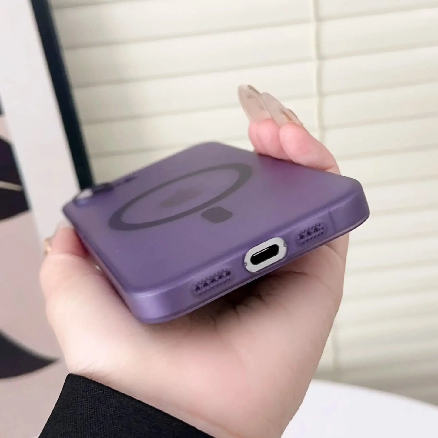 Matte Ultra-Thin Magnetic Phone Case for iPhone 16 / 16E / 15 / 14 / 13 / 12 / 11 Pro Max & Plus – MagSafe Compatible Shockproof Hard Glass Lens Bumper Cover