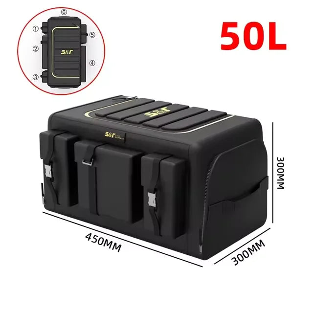 Car Trunk Storage Organizer with Lid – 70L Universal Folding Box, Oxford Cloth, Organizador for Car Trunk