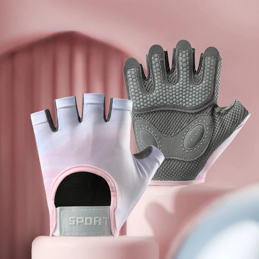 Unisex Sports & Fitness Gloves – Semi-Finger, Breathable, for Training, Kettlebells, Cycling & Wrist Support