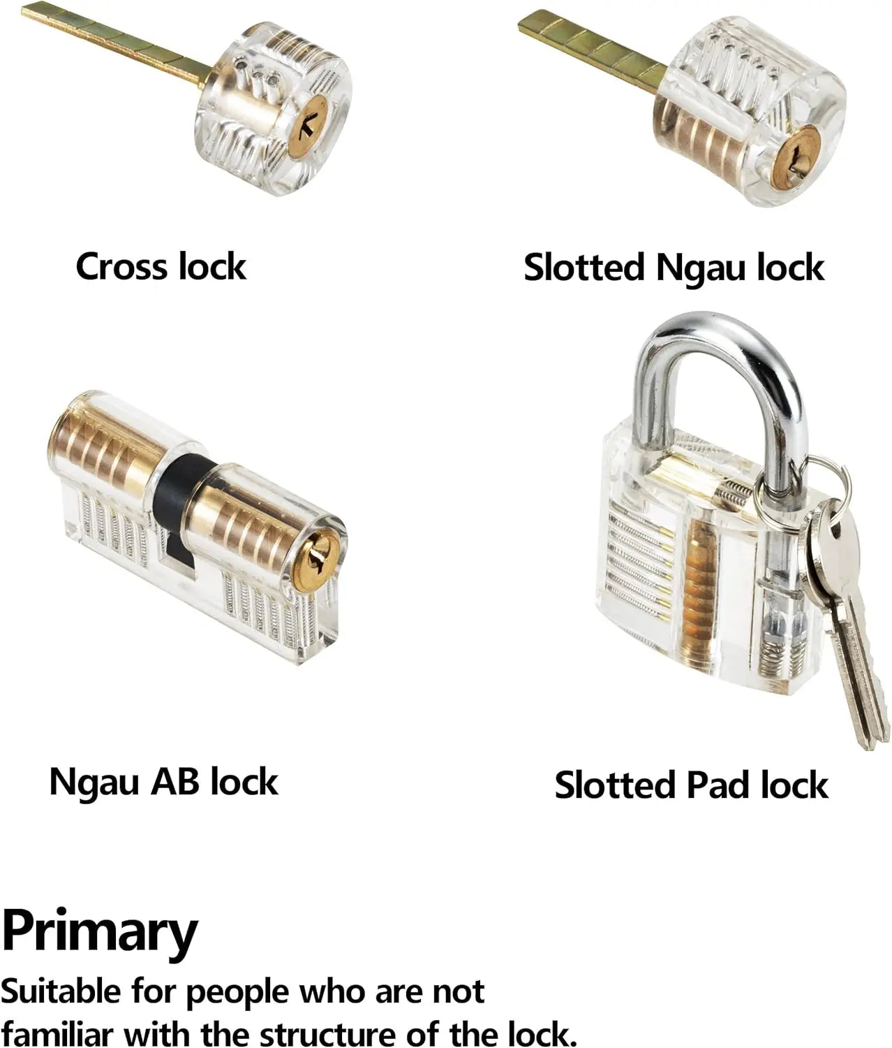 Transparent Practice Lock - Visible Training Padlock for Beginner Locksmith Skills