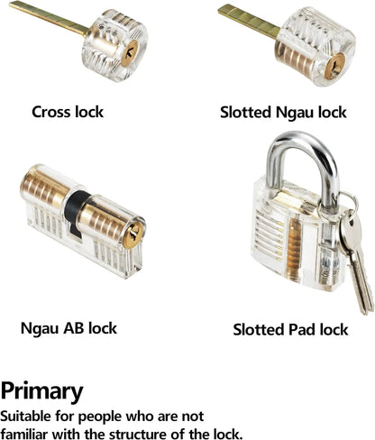 Transparent Practice Lock - Visible Training Padlock for Beginner Locksmith Skills