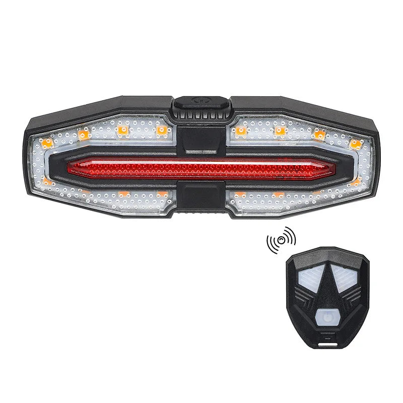 Wireless Remote Control Bike Turn Signal Tail Light – Rechargeable Bicycle Rear LED Direction Indicator for Road Cycling Safety