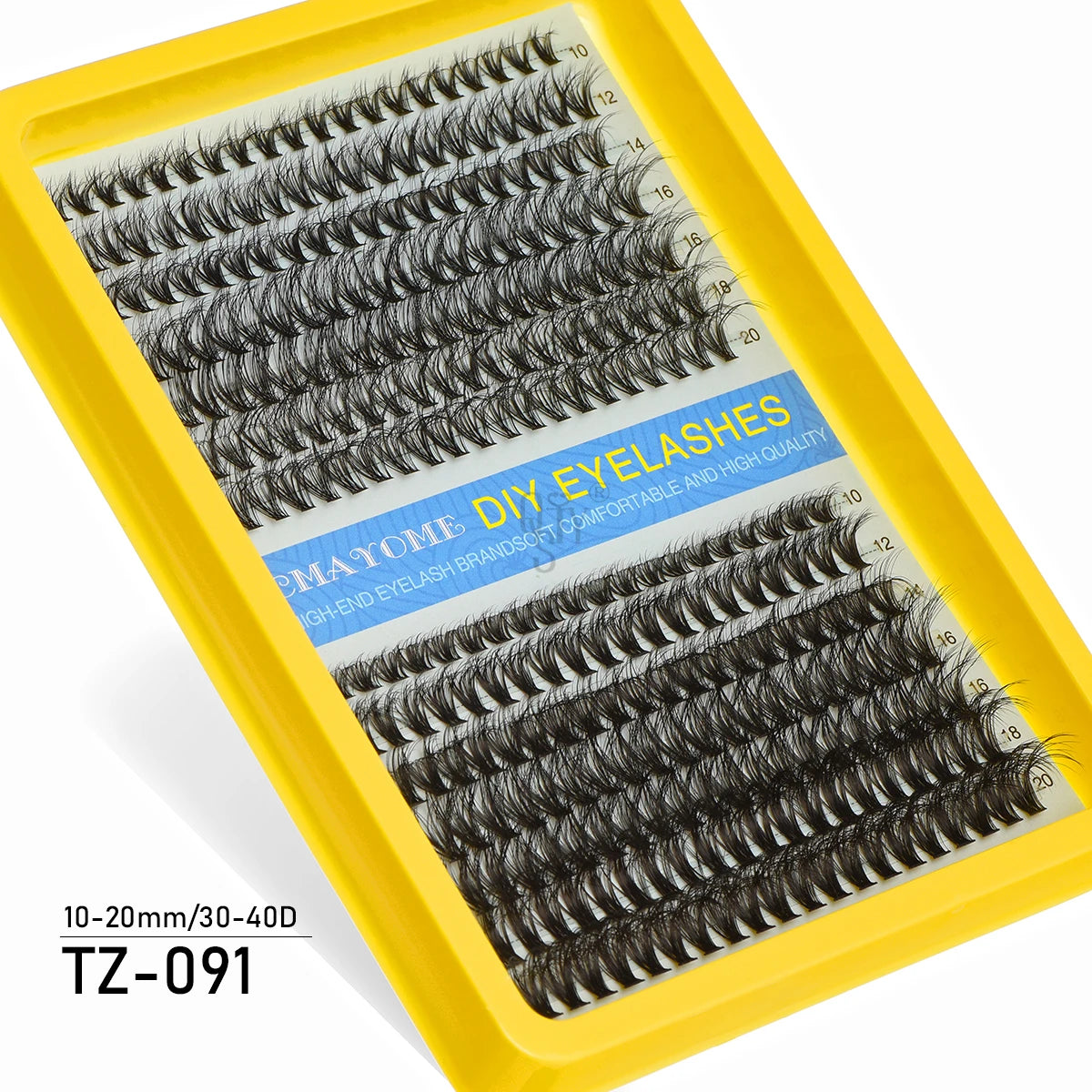 Individual Cluster Lashes – 20-100D Natural Look DIY Eyelash Extensions, 280pcs Mixed Tray Volume Lashes