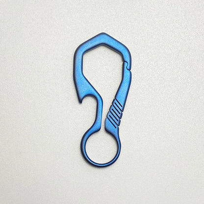 Titanium Key Chain - Lightweight Men’s EDC Quickdraw Carabiner Buckle Key Ring Outdoor Tool