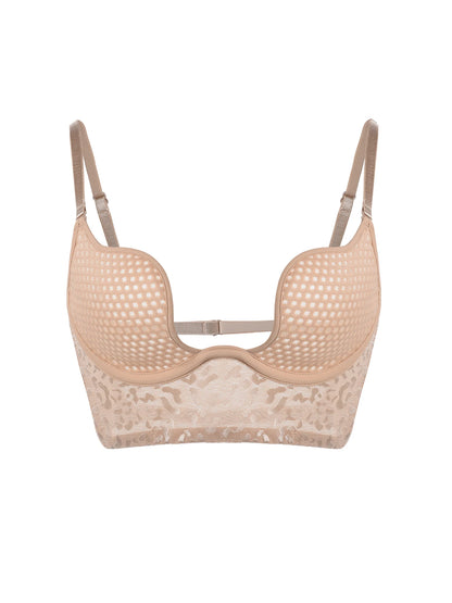 Mesh Underwire Bra - Breathable Backless Design with Multiple Wearing Styles Comfortable Lingerie Underwear