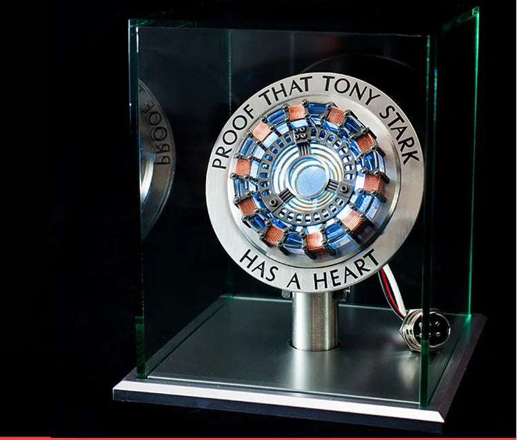 Avenger Iron Man MK1 Arc Reactor – Tony Stark Heart of Mark Figure with LED Light, 1:1 Cosplay Toy Chest Lamp for Kids Gift