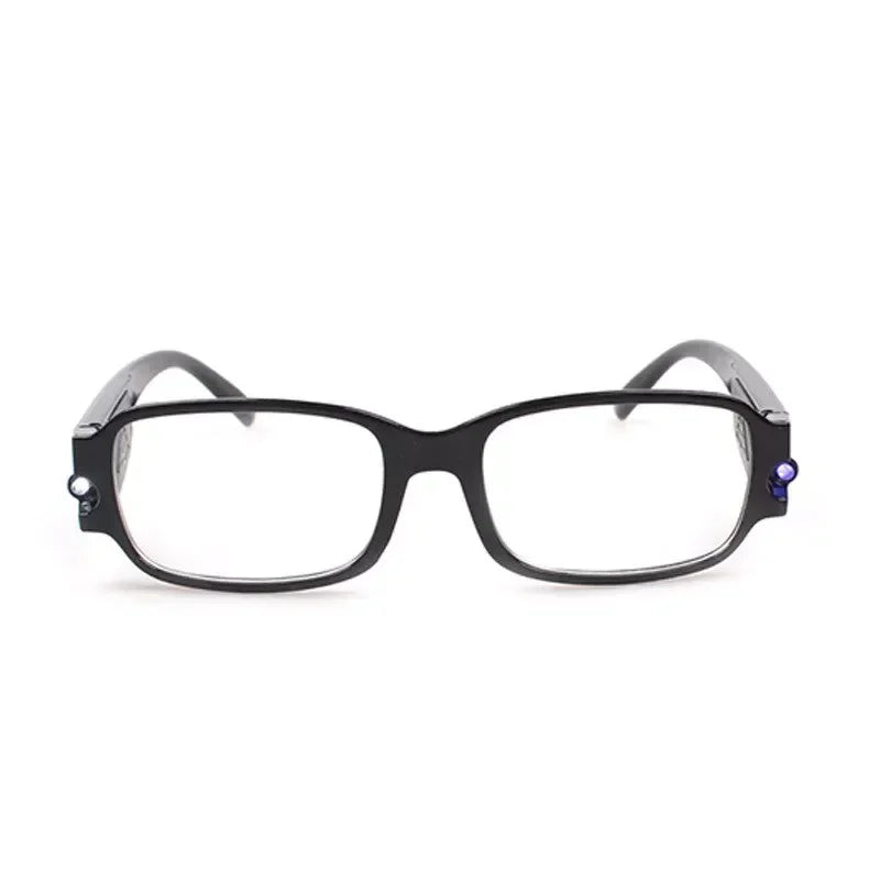 Unisex LED Reading Glasses – Light-Up Night Presbyopic Eyeglasses for Men & Women, Multi-Strength Magnifier Spectacles