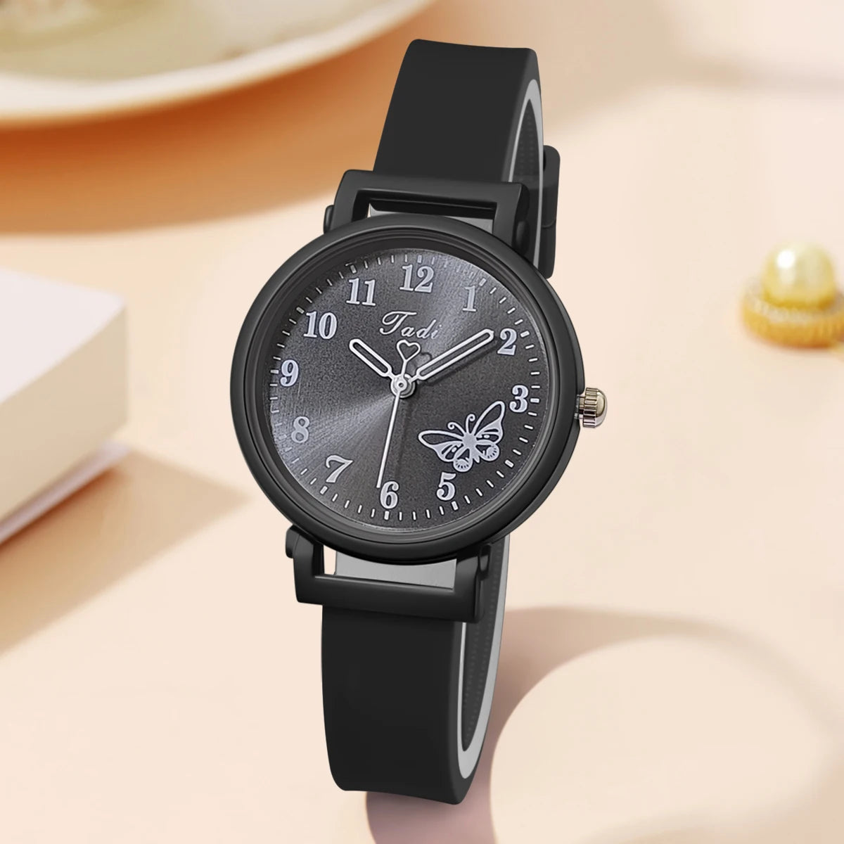 Women’s Silicone Strap Quartz Watch – Casual Wristwatch Gift for Ladies