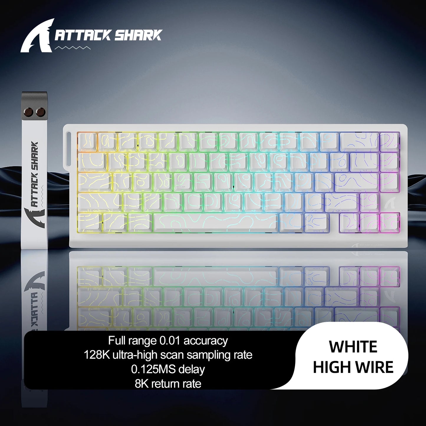 ATTACK SHARK X68HE Magnetic Gaming Keyboard - X68 Pro Rapid Trigger 8000Hz Mechanical Keyboard