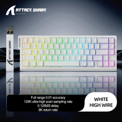 ATTACK SHARK X68HE Magnetic Gaming Keyboard - X68 Pro Rapid Trigger 8000Hz Mechanical Keyboard