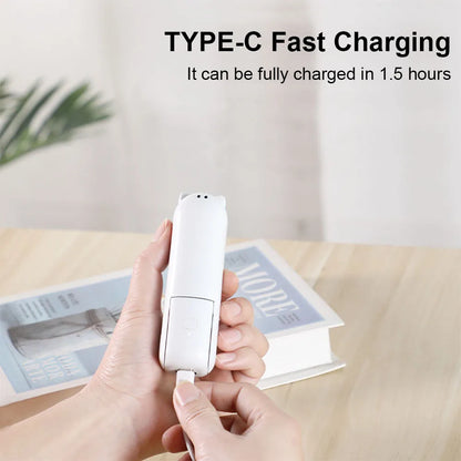 Portable Mini Handheld Fan | 2000mAh USB Rechargeable Foldable Fan with 3 Speeds & Power Bank for Travel
