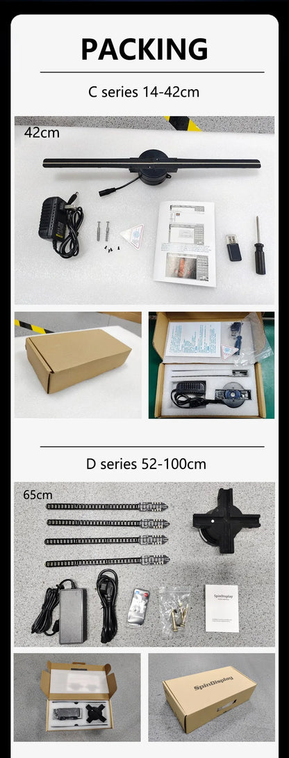 Hologram 3D Fan Projector | LED Advertising Display with Image & Video Support
