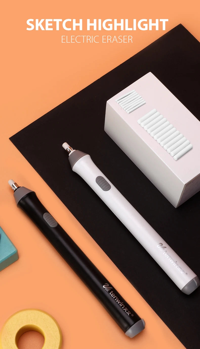 Adjustable Electric Eraser for School — Automatic Sketch & Drawing Rubber with Refill