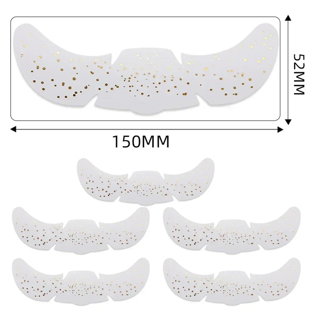 6pcs Hot Stamping Freckles Makeup Patches – Metallic Gold & Silver Temporary Tattoo Stickers for Face