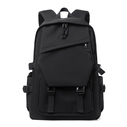 15 Inch Polyester Waterproof Men’s Backpack – Simple, Fashionable Student & Couple Computer Bag