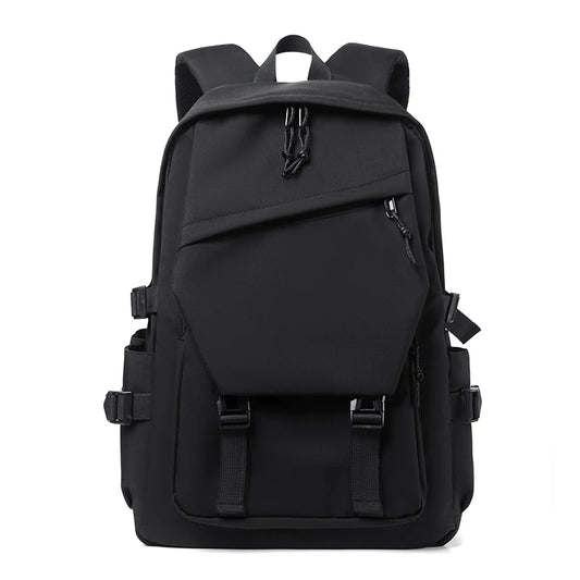 15 Inch Polyester Waterproof Men’s Backpack – Simple, Fashionable Student & Couple Computer Bag
