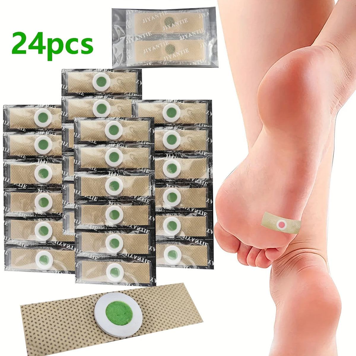 12-Piece Foot Corn and Callus Removal Pads - Clavus Corn Plasters for Foot Care and Protection