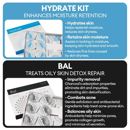 CO2 Bubble Facial Pod Kit – Capsule Gel Serum Pods for Aqua Facial Bubble Pens, Skin Cleansing, and Spa Beauty Care