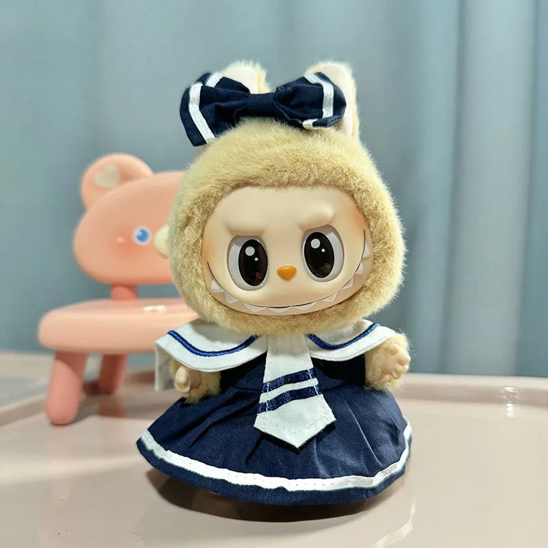 13 Styles Cute Mini Plush Doll Clothes - Outfit Accessories for Kpop Exo Labubu II Idol Dolls, Jumpsuits & Party Clothing