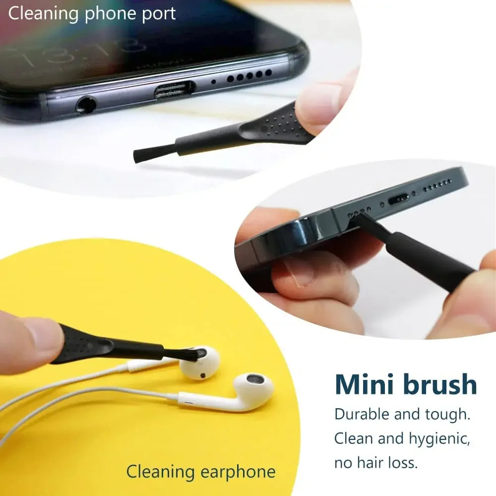 Phone Charging Port Dust Plug & Cleaner Kit - USB Port Cleaning Brush for iPhone 14/13 Pro Max & Electronics