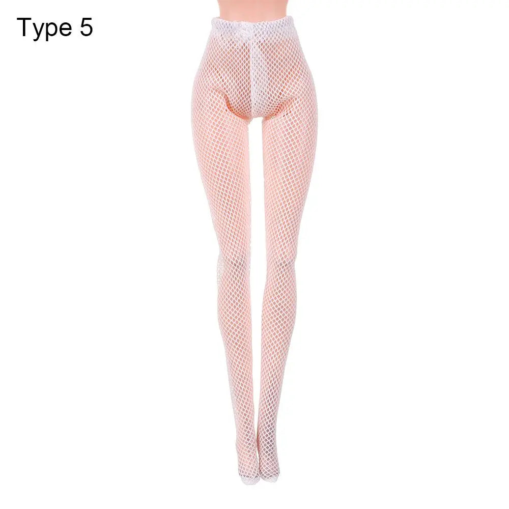 30cm Doll Silk Stockings – Mini Fishnet Tights for 1/6 Dolls, Elastic Leggings & Sock Accessory, Doll Girl Gift
