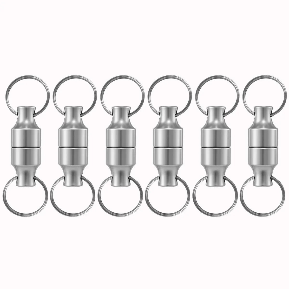 Strong Magnetic Keychain with Metal Ring – Anti-Loss Carbon Steel Car Key Holder Necklace & Storage Hanging Tool (1 Pair / 10PCS)