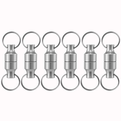 Strong Magnetic Keychain with Metal Ring – Anti-Loss Carbon Steel Car Key Holder Necklace & Storage Hanging Tool (1 Pair / 10PCS)