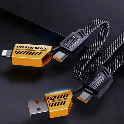 4-in-1 Fast Charging Data Cable 1M — 65W Type-C, 27W Fast Charge, Multifunctional Cable for Multiple Devices