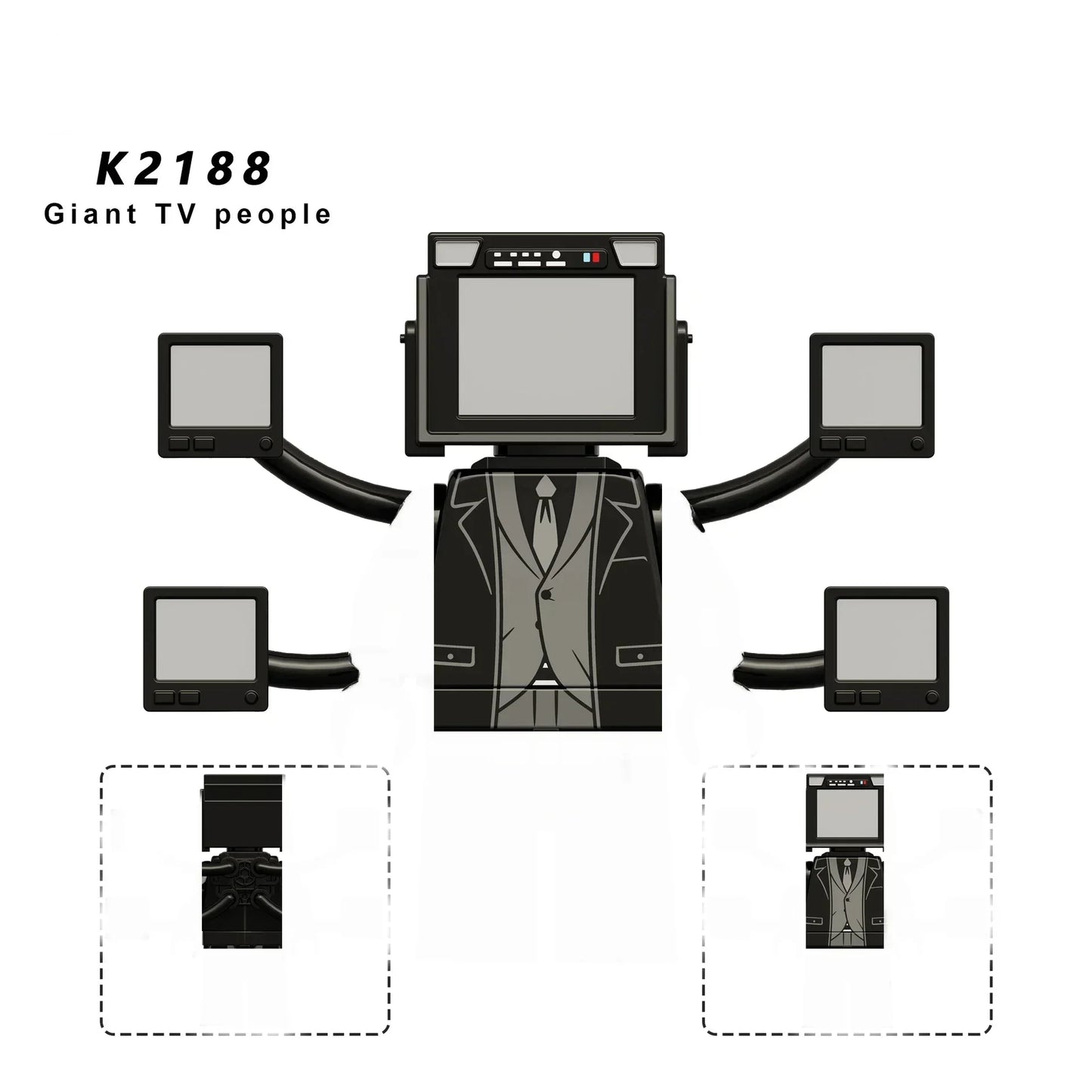 KDL Skibidi Toilet Man Anime Block Figures – TVMan, Titan, Cameraman & Speakerman Model Toy Gift for Kids
