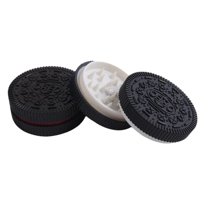 60mm Plastic Herb Grinder – Cookie Biscuit Design Tobacco & Spice Crusher for Smoking