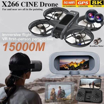 X266 Mini RC Drone – 8K HD Dual Camera, 6-Axis Headless Quadcopter with 360° Flip, Remote Control Helicopter Toy for Boys