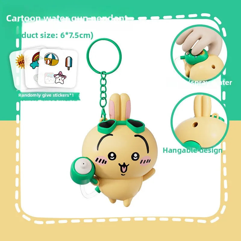 Jiyi Cute Water Gun Keychain - Usagi Hachiware Kawaii Summer Pendant and Collectible Accessory for Fans