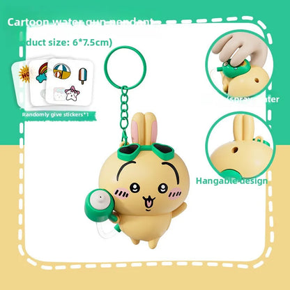 Jiyi Cute Water Gun Keychain - Usagi Hachiware Kawaii Summer Pendant and Collectible Accessory for Fans
