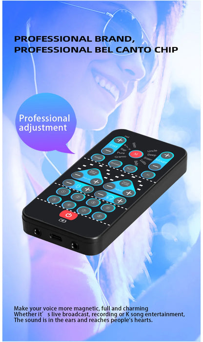 M10 Portable Voice Changer Device – Male to Female Switch, Karaoke & Live Sound Tuning Card