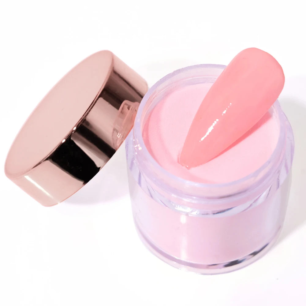 12-Color Nude Pink 3-in-1 Professional Acrylic Powder Set - 12 Jars for Dip & Acrylic Nail Extensions, Structure & Dust, 10g Each