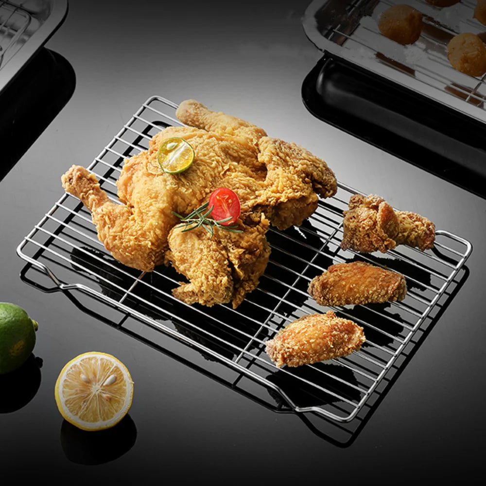 Nonstick Cake Cooling Rack - Metal Baking Grid Tray for Cookies, Bread, Biscuits & Pastry Cooling