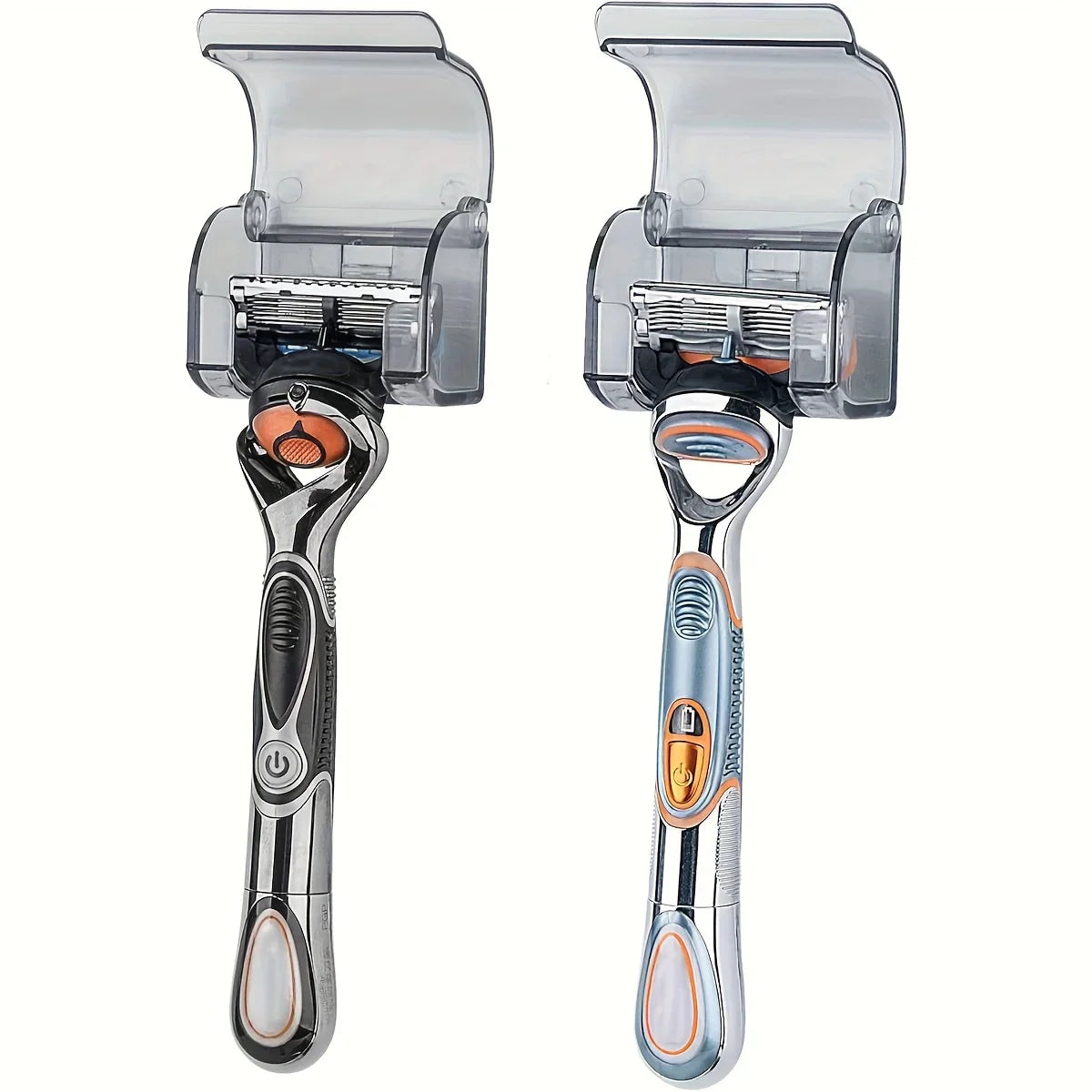 Black/Grey Shower Shaver & Electric Toothbrush Holder – Easy-Install Space-Saving Bathroom Organizer