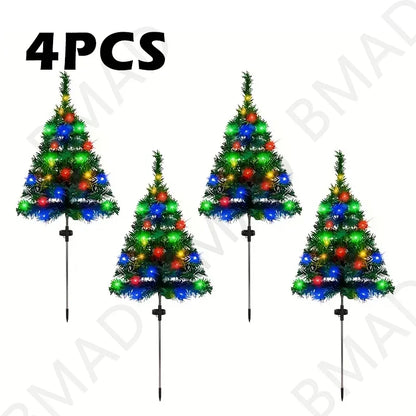 Outdoor Solar Christmas Tree Lights - Waterproof LED Garden Lamps for Lawn, Patio & Landscape Decor