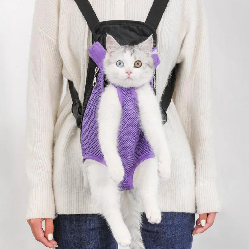 Adjustable Cat Carrier Bag – Double Shoulder Pet Backpack, Portable Travel, Outdoor, Camping & Hiking Bag for Cats and Small Dogs
