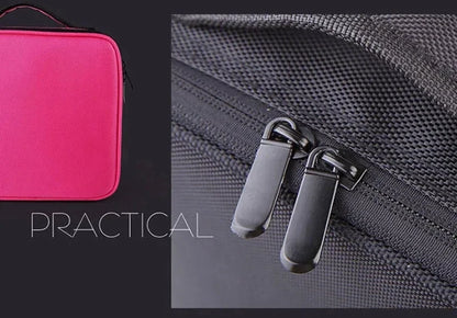 New Waterproof Makeup Bag for Women – Travel Cosmetic Case with Beauty Brush Storage & Embroidery Tool Organizer