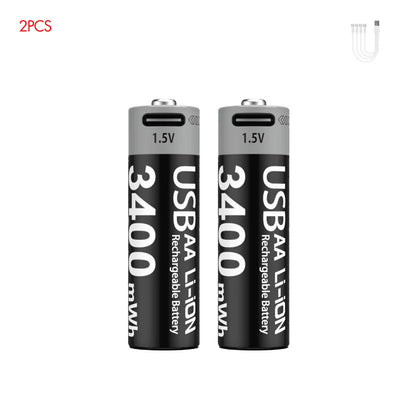 MATOV USB Rechargeable Li-ion AA 3400mWh & AAA 1100mWh 1.5V Batteries Pack