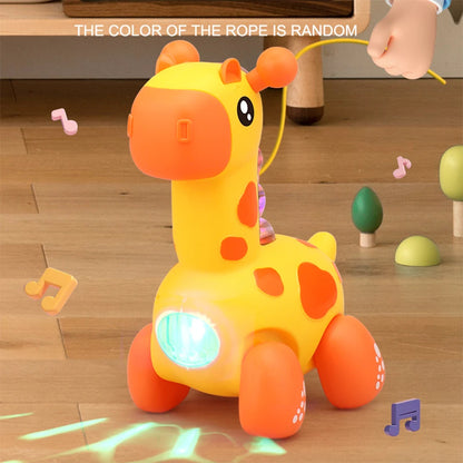 Giraffe Crawling Toy with Lights & Music – Educational Rope Toy for Toddlers, Early Learning Puzzle Toy
