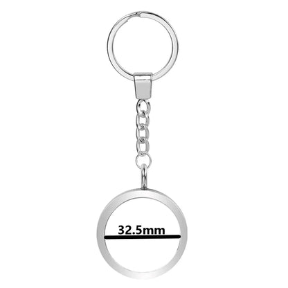 25-40mm Round Openable Reliquary Locket - Photo Memory Pendant, Cremation Ashes Keepsake, Glass Keychain & Memorial Jewelry