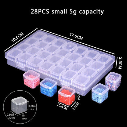Multifunctional Transparent Storage Box Set - Ideal for Rice, Beads, Pills & Diamond Paintings, Convenient Organizer