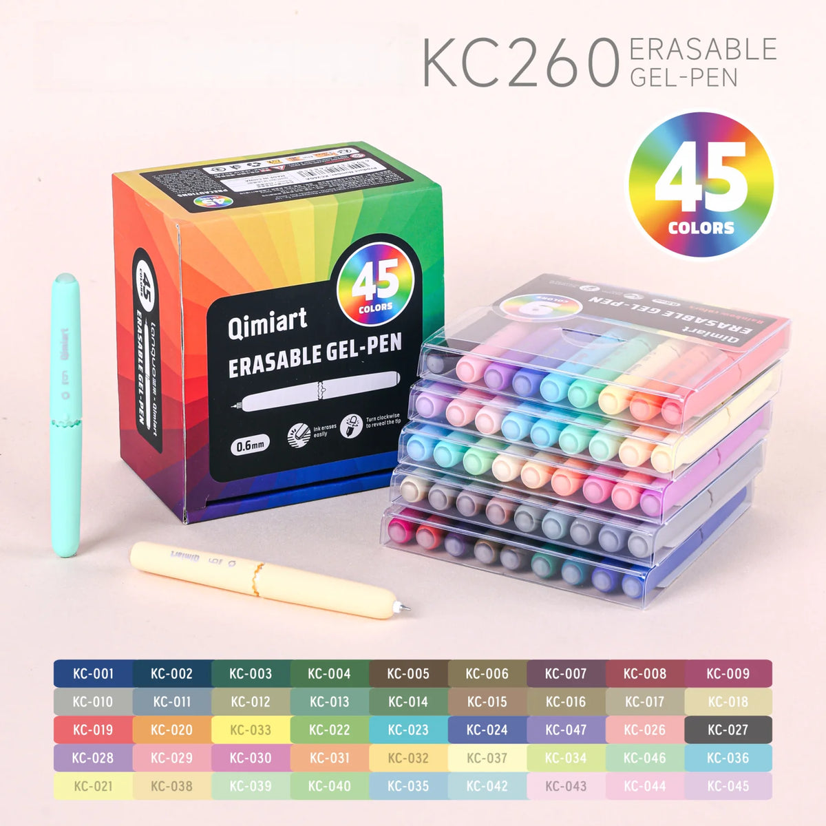 Cute Eggshell Erasable Gel Pens - Retractable Fine-Point Pens with Vibrant Erasable Ink for School, Office & Writing