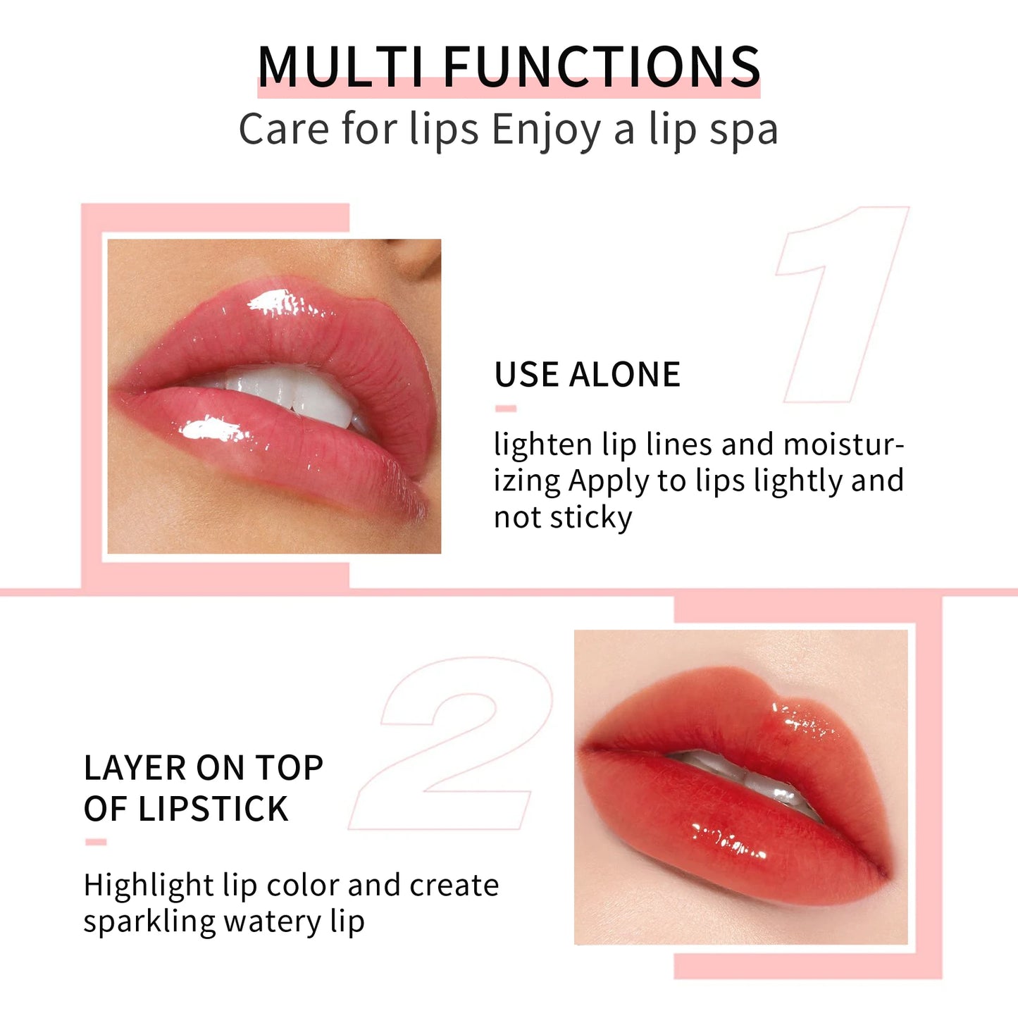 Crystal Jelly Lip Oil – Moisturizing & Plumping Tinted Lip Gloss for Sexy, Glossy Lips