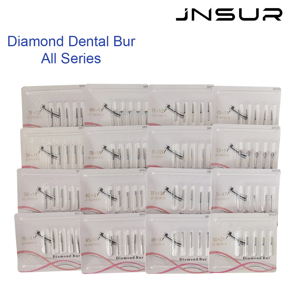 5pcs FG Dia 1.6mm Dental Drills – High-Speed Handpiece Diamond Burs for Teeth Whitening