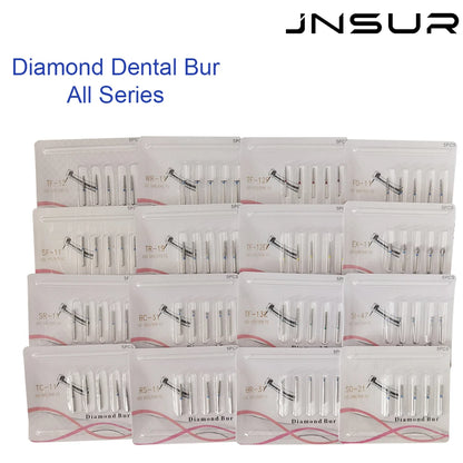 5pcs FG Dia 1.6mm Dental Drills – High-Speed Handpiece Diamond Burs for Teeth Whitening