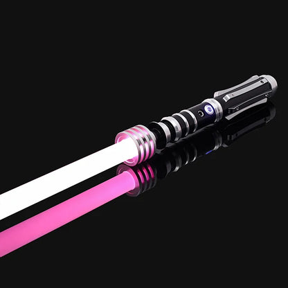 Luke RGB Metal Lightsaber Sword - Colorful Flashing LED Kpop Lightstick for Rave Parties and Cosplay